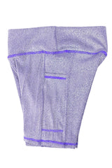 Glitter Purple Bikini Top / Biker Shorts / Scrunchie Bundle