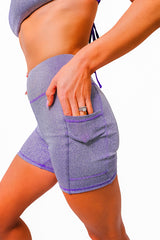 Dreamy Vivid Purple Biker Shorts