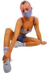 Dreamy Vivid Purple Biker Shorts